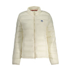 Weiße Polyamid Damenjacke