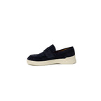 Slipper aus blauem Wildleder