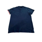 Blue Cotton Men Polo Shirt