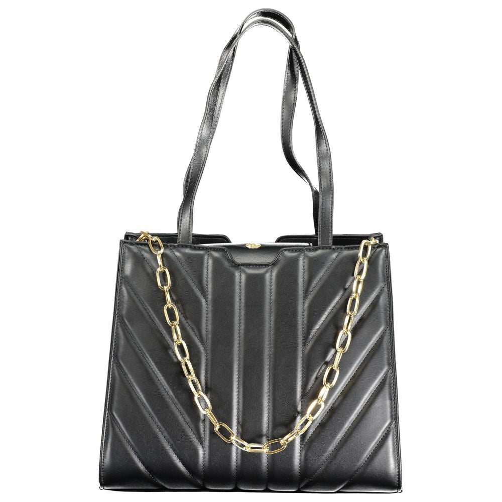 Black Polyurethane Women's Bag
