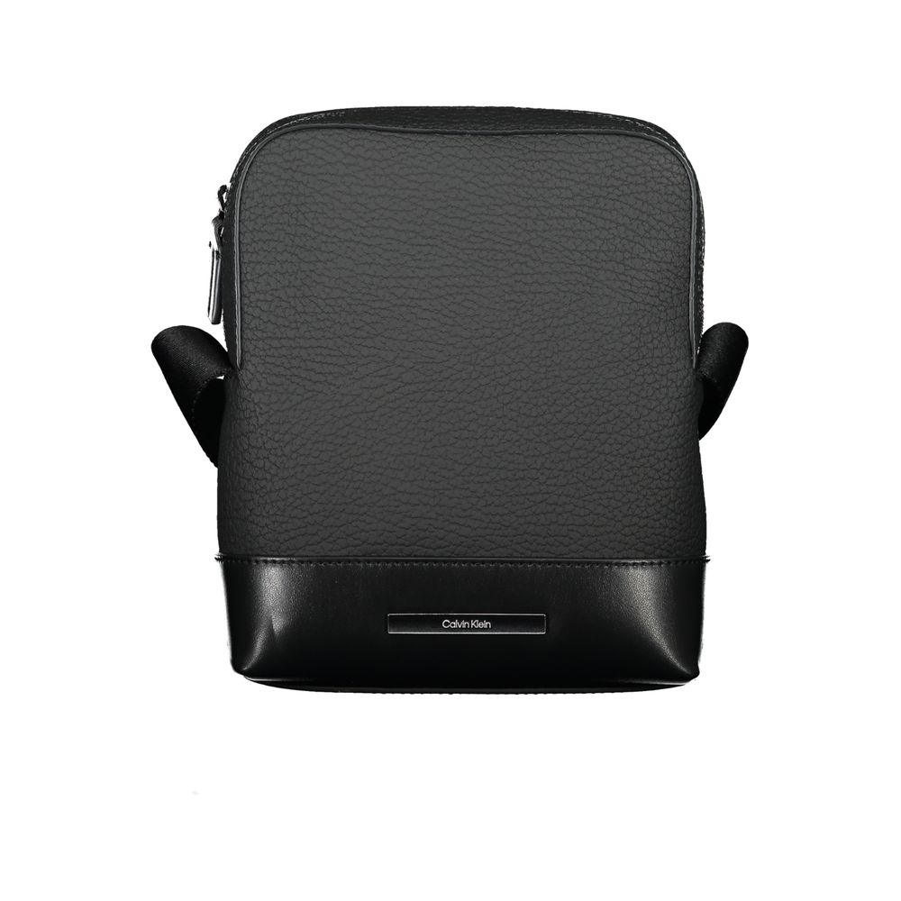 Elegante schwarze Umhängetasche mit Kontrastdetails