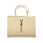Beige Polyurethane Women's Bag