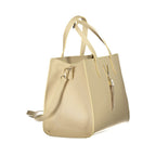 Beige Polyurethane Women's Bag