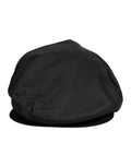 Schwarze Baumwoll-Newsboy-Schirmmütze
