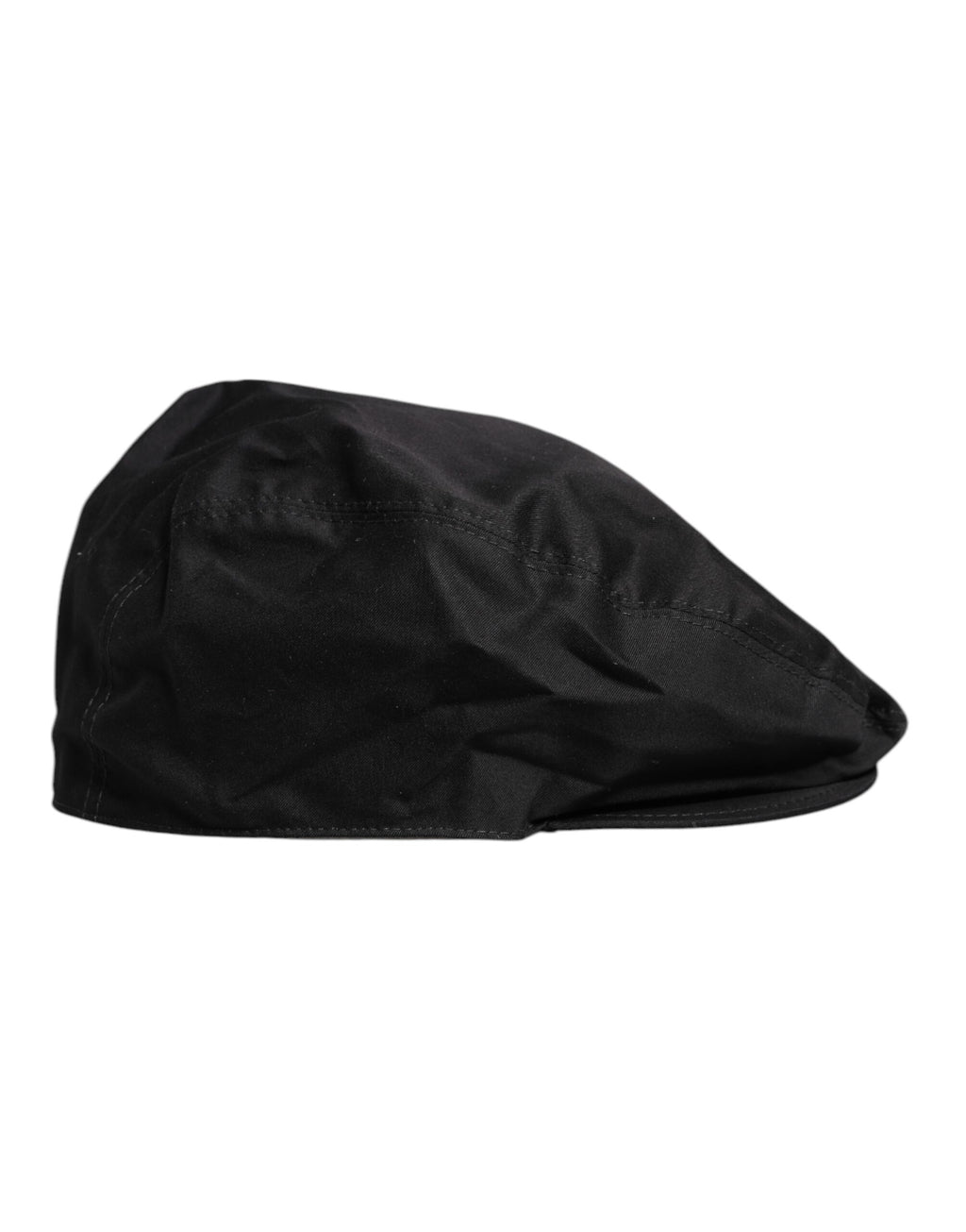 Schwarze Baumwoll-Newsboy-Schirmmütze