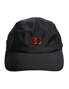 Black Nylon DG Logo 6-Panel Baseball Cap