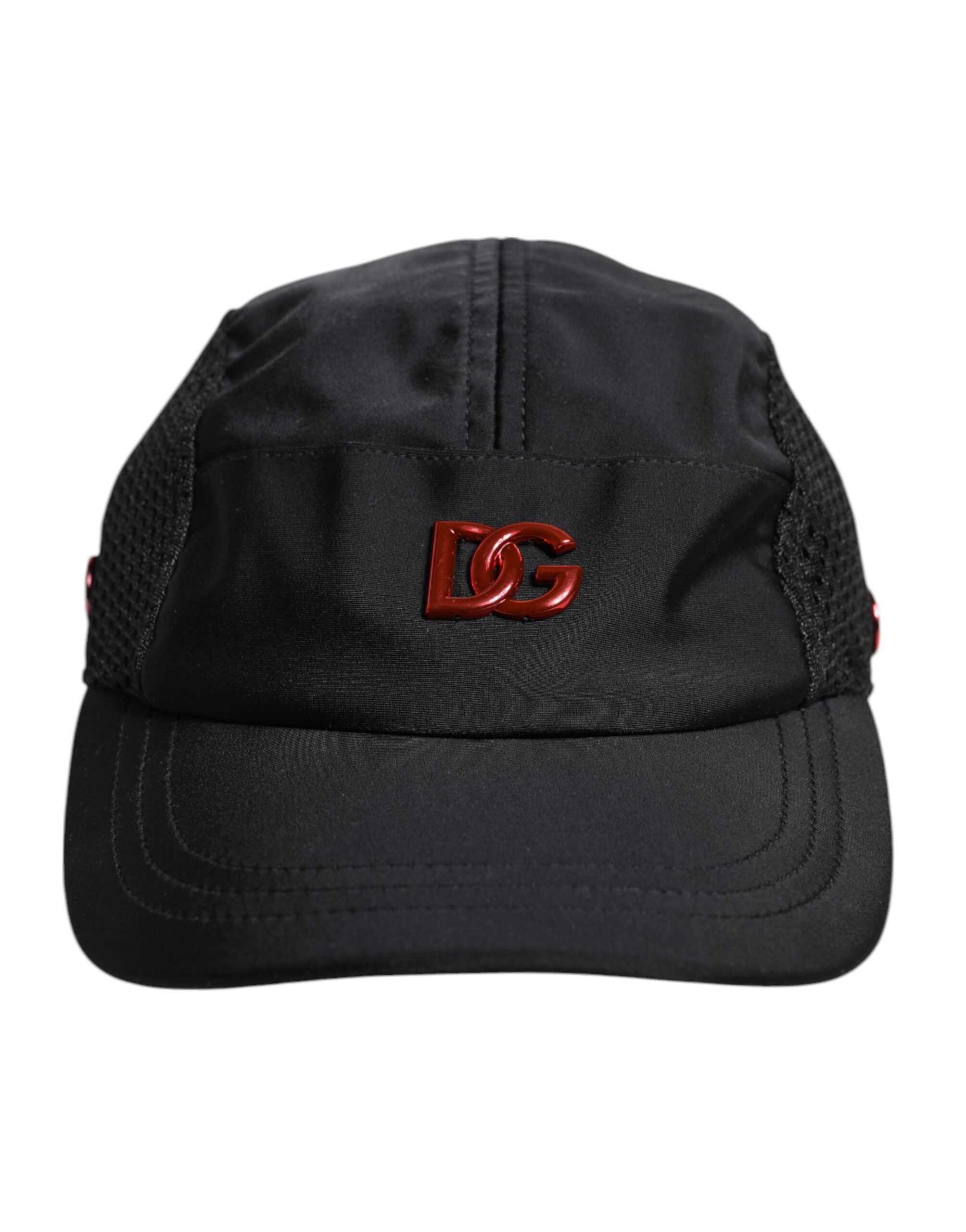 Black Nylon DG Logo 6-Panel Baseball Cap