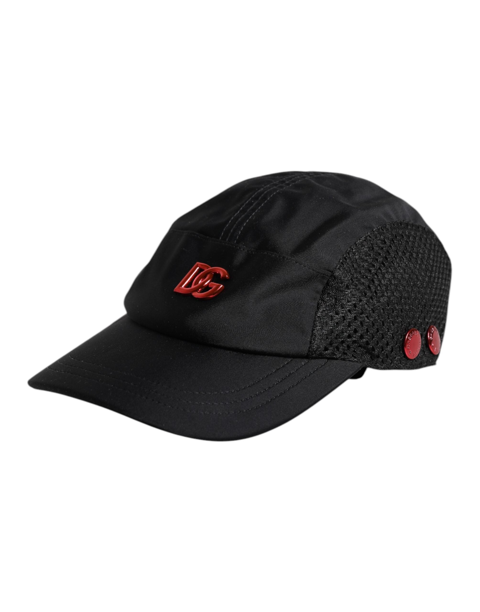 Black Nylon DG Logo 6-Panel Baseball Cap