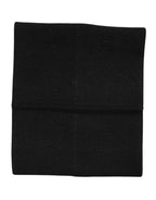 Schwarzer Kaschmir gestrickter Halswärmer Foulard Schal