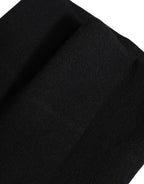 Schwarzer Kaschmir gestrickter Halswärmer Foulard Schal