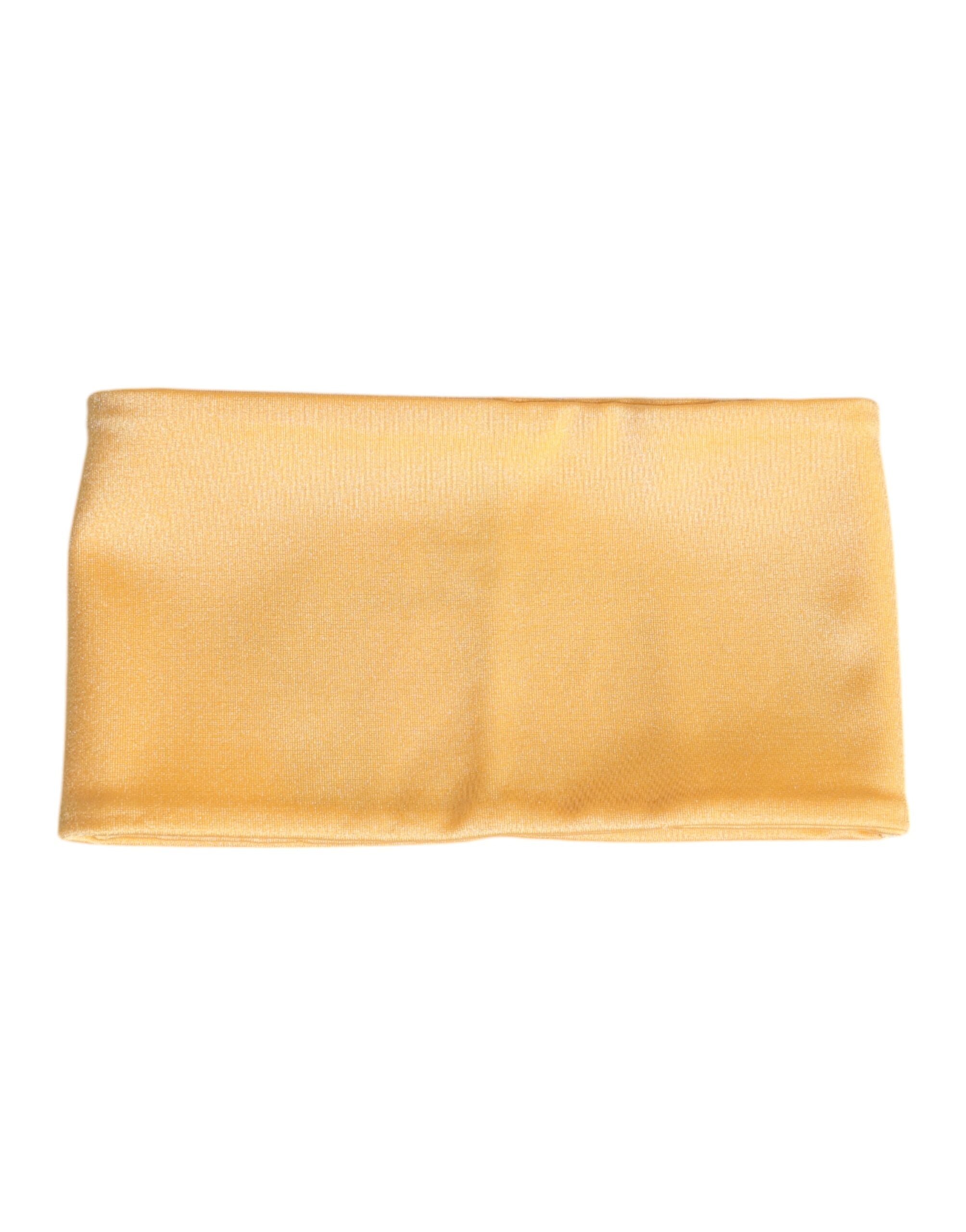 Gelb Nylon Stretch Damen Halswärmer Schal