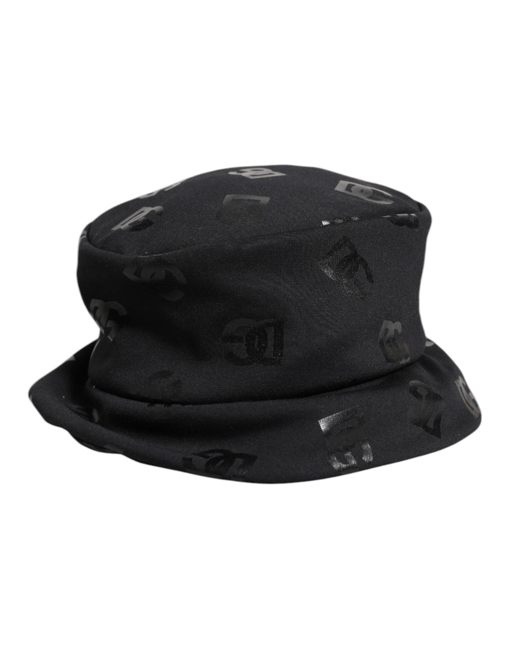 Eimerhut aus Polyester-Jacquard mit schwarzem DG-Monogramm