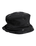 Eimerhut aus Polyester-Jacquard mit schwarzem DG-Monogramm
