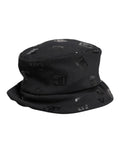 Eimerhut aus Polyester-Jacquard mit schwarzem DG-Monogramm