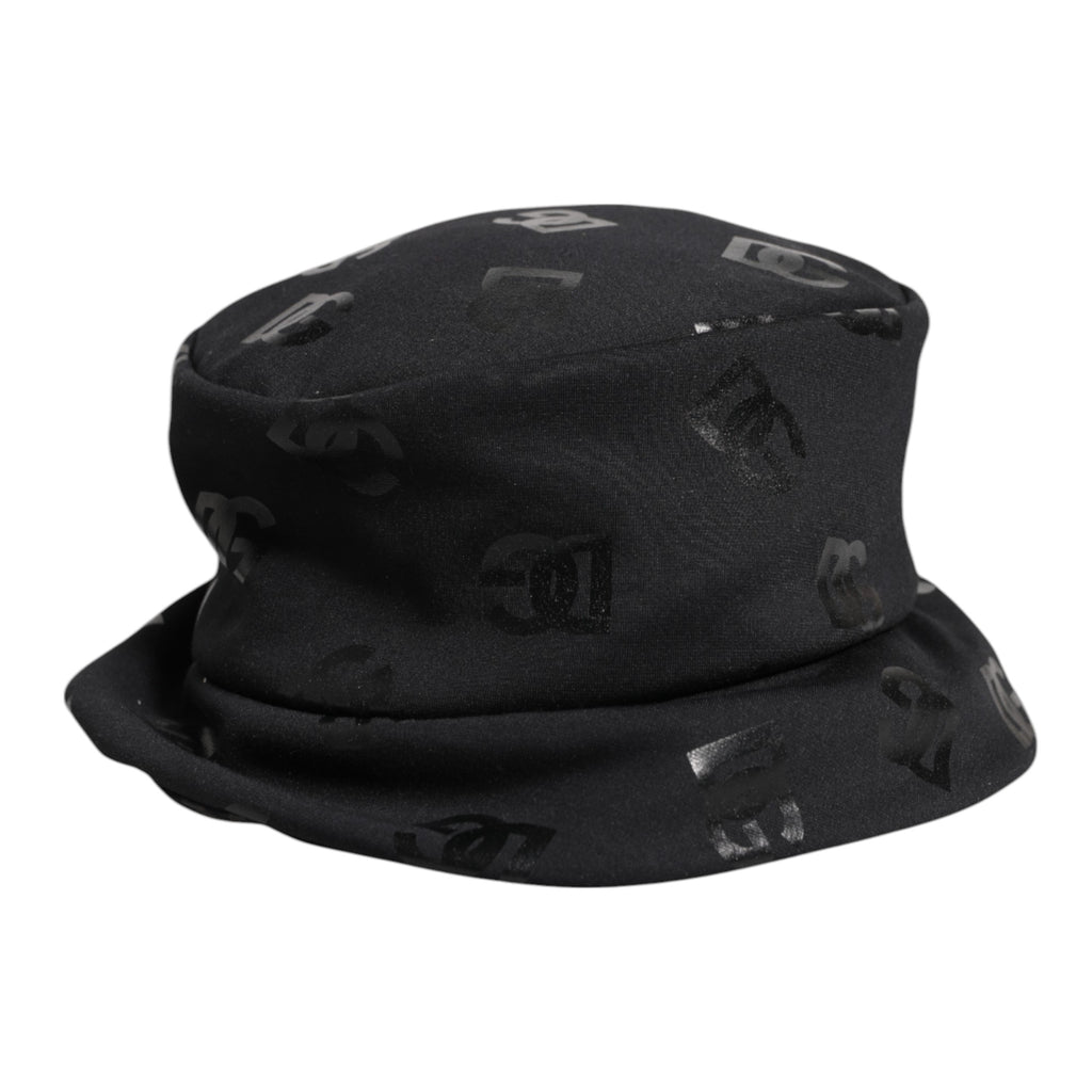 Eimerhut aus Polyester-Jacquard mit schwarzem DG-Monogramm
