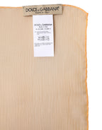 Orangener Rechteck-Wickelschal aus Seide