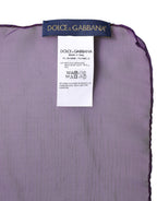 Purple Silk Rectangle Wrap Shawl Scarf