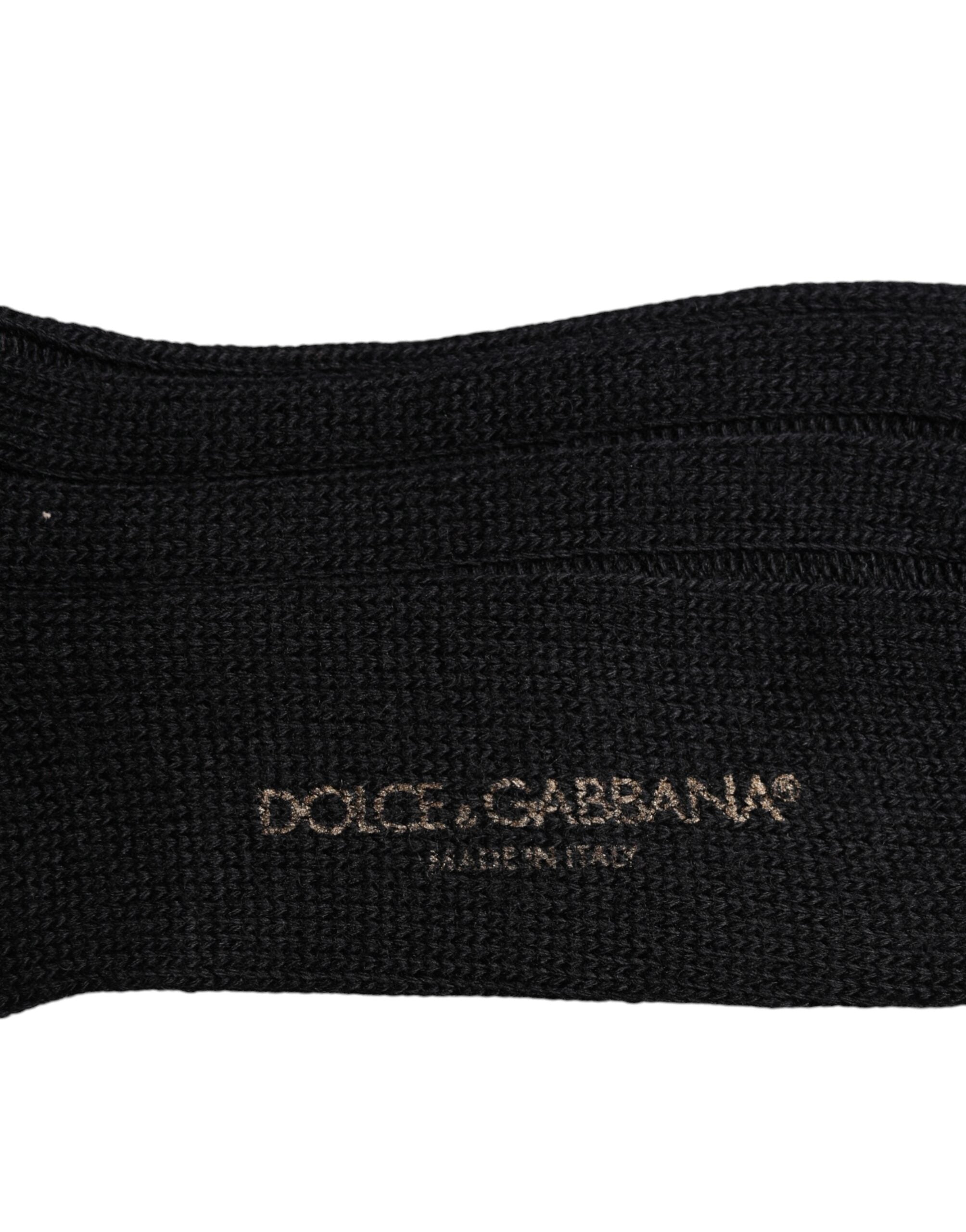 Schwarze DG-Socken über die Wade mit Logo-Print