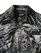 Grüne Bomberjacke mit durchgehendem Reißverschluss und DG-Logo-Print
