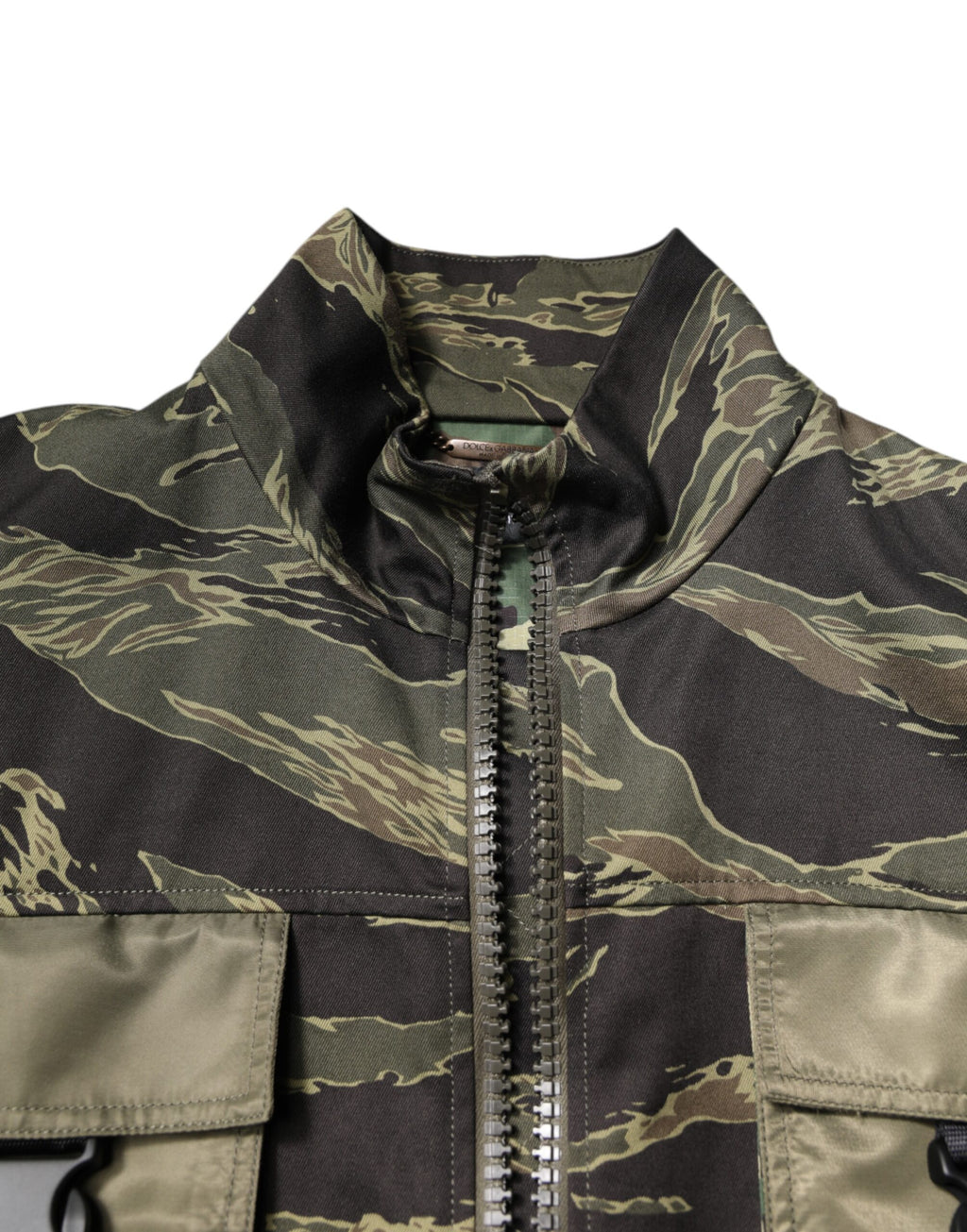 Multicolor Camouflage Baumwoll-Bomberjacke