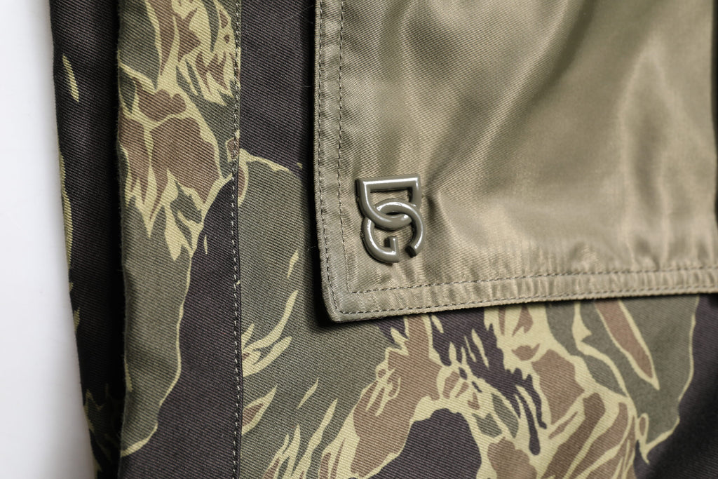 Multicolor Camouflage Baumwoll-Bomberjacke