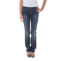 Blaue Damenjeans aus Baumwolle