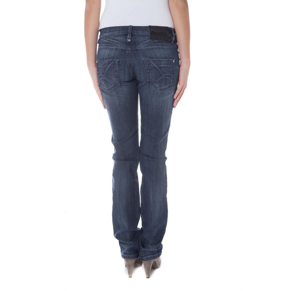 Blaue Damenjeans aus Baumwolle