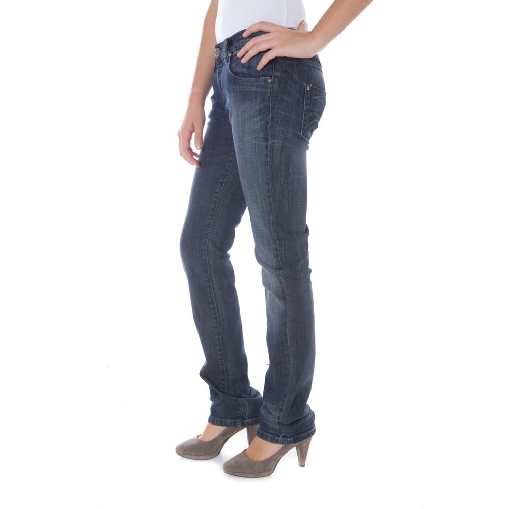 Blaue Damenjeans aus Baumwolle