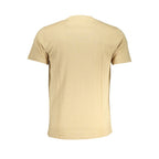 Beige Cotton Men T-Shirt