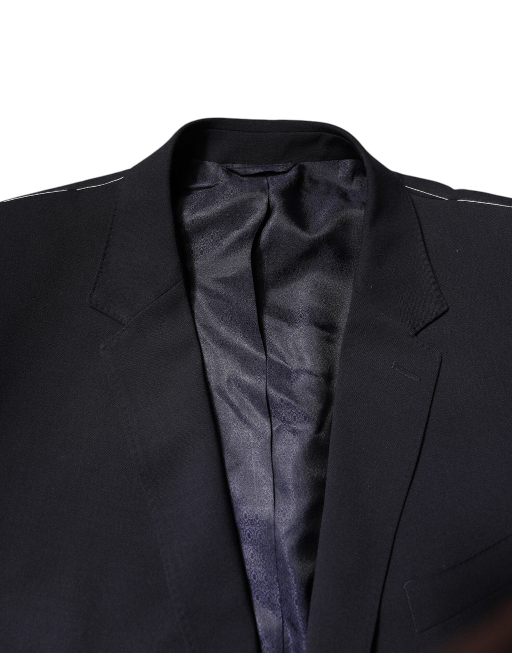 Dunkelblauer, einreihiger Wollblazer