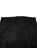 Black Wool Single Breasted 2 Piece Suit