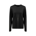 Schwarzes Viskose-Langarmshirt
