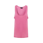 Pink Silk Tank Tops