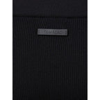 Black Cashmere Midi Skirt