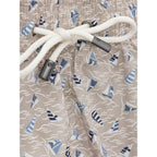 Beige Polyester Swim Shorts