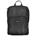 Black Polyester Men Backpack