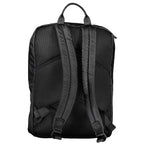 Black Polyester Men Backpack
