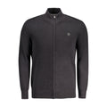 Herren-Cardigan aus schwarzer Bio-Baumwolle