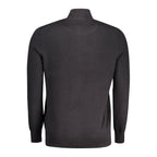 Herren-Cardigan aus schwarzer Bio-Baumwolle