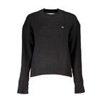 Schwarzer Baumwollpullover für Damen