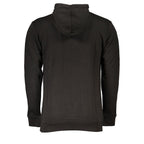 Black Cotton Men's Hooded Sweatshirt