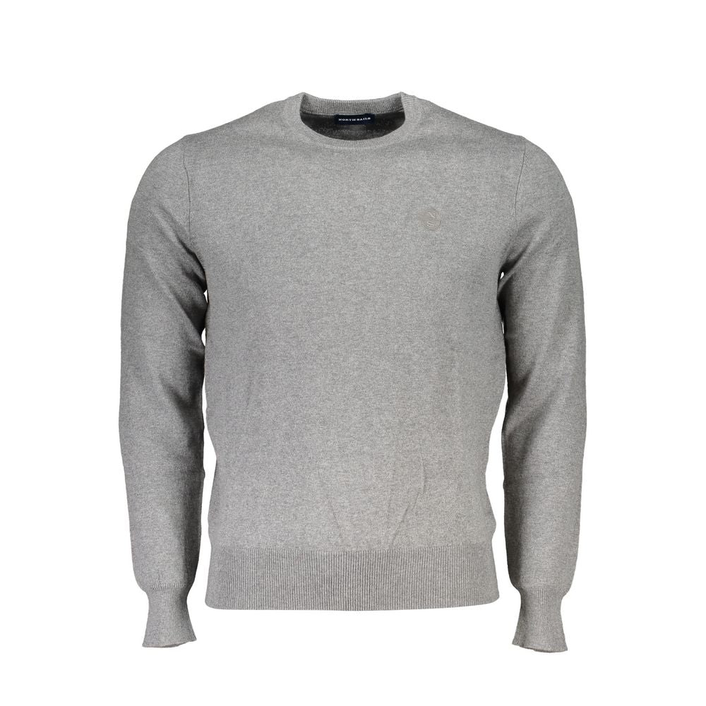 Grauer Polyamid Herrenpullover