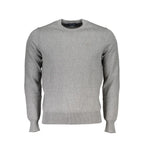Grauer Polyamid Herrenpullover