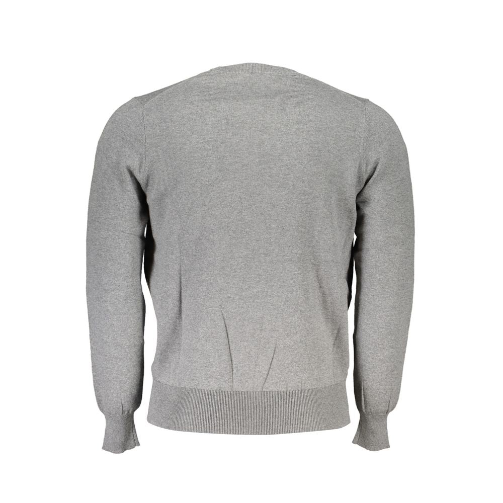 Grauer Polyamid Herrenpullover