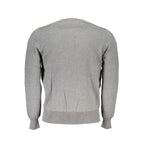 Grauer Polyamid Herrenpullover