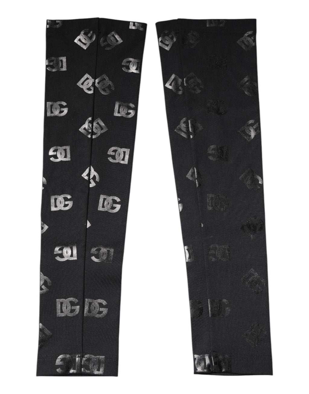 Schwarze Ärmelstulpen aus Wolle mit Stretch und DG-Logo-Monogramm