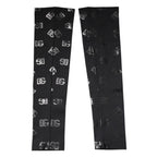 Schwarze Ärmelstulpen aus Wolle mit Stretch und DG-Logo-Monogramm