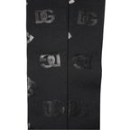 Schwarze Ärmelstulpen aus Wolle mit Stretch und DG-Logo-Monogramm