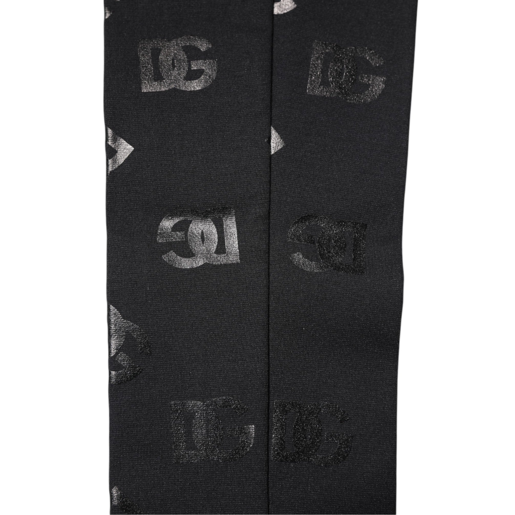 Schwarze Ärmelstulpen aus Wolle mit Stretch und DG-Logo-Monogramm