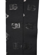 Schwarze Ärmelstulpen aus Wolle mit Stretch und DG-Logo-Monogramm